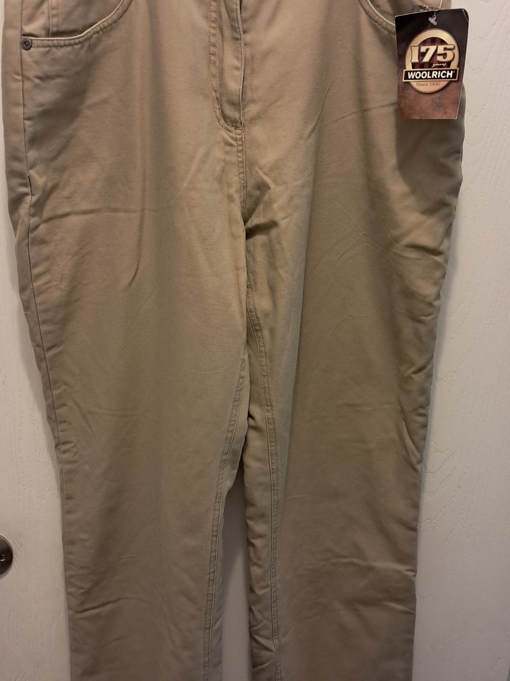 Woolrich Women's Straight-Leg Fleece Lined Jeans in Tan